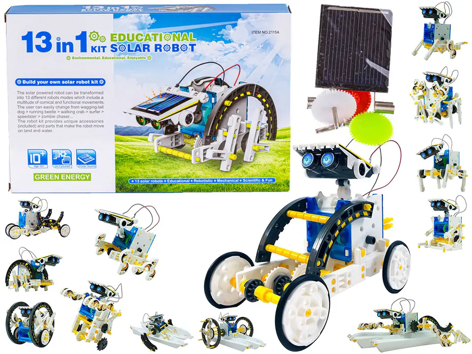 ⁨Edukacyjny Zestaw Solarny Robot 13w1 - Pies, Łódka Itp⁩ w sklepie Wasserman.eu