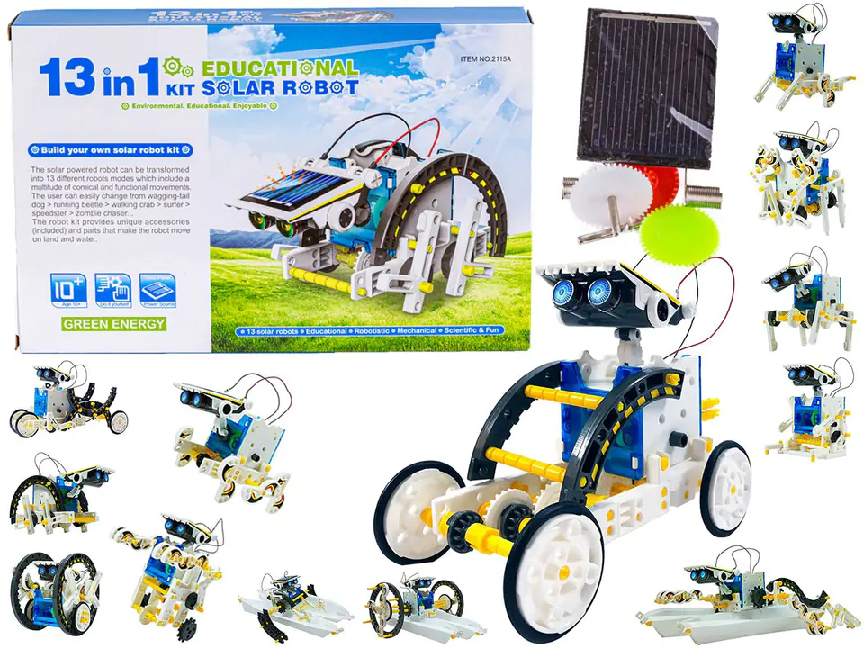 ⁨Educational Solar Robot Kit 13in1 - Dog, Boat, etc⁩ at Wasserman.eu