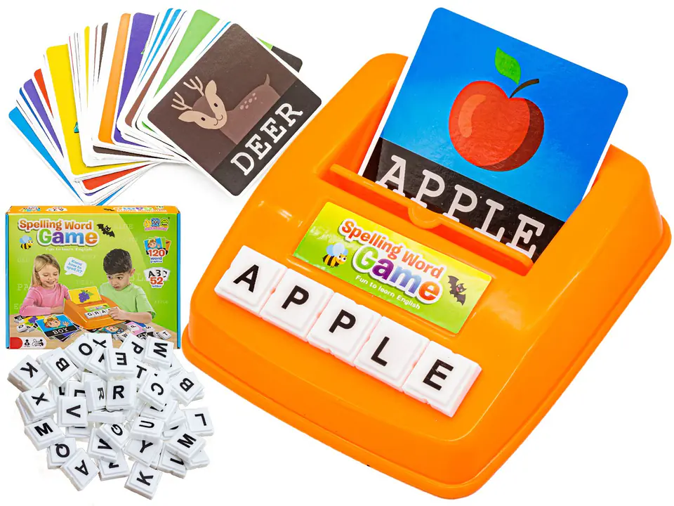 ⁨Educational Word Game, Match Letters, English Language Learning 120 Cards⁩ at Wasserman.eu