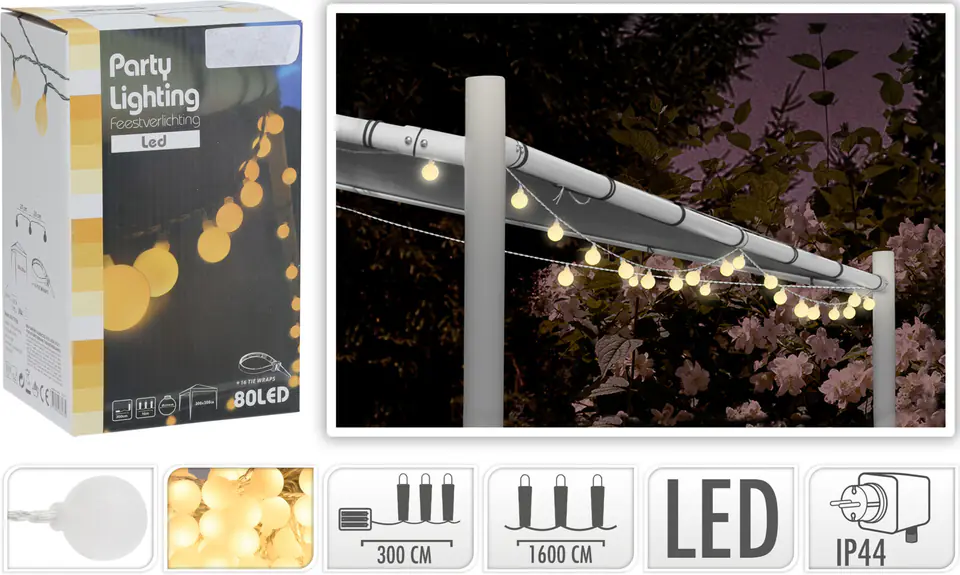 ⁨LED GARLAND 80LED WW⁩ at Wasserman.eu