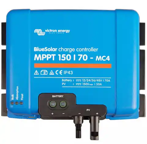 ⁨Victron Energy BlueSolar MPPT 150/70 - MC4 charge controller⁩ at Wasserman.eu