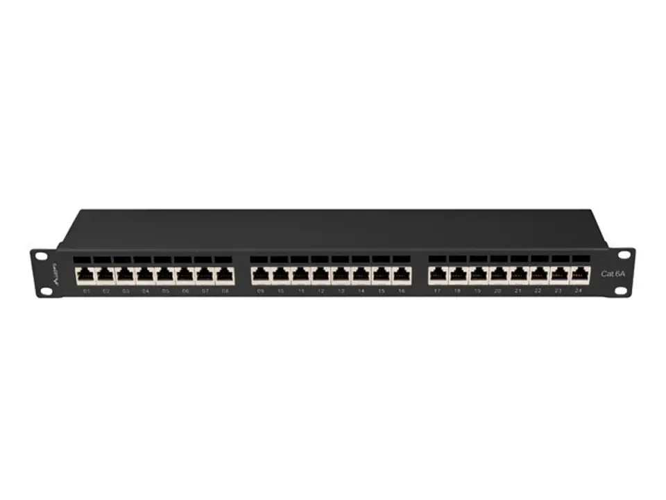 LANBERG PATCH PANEL 24 PORT 1U 19" KAT.6A FTP CZARNY PPSA-1024-B w sklepie Wasserman.eu