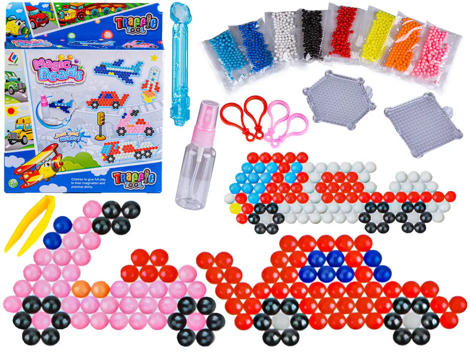 ⁨Water beads VEHICLES 800 pieces 8 colors⁩ at Wasserman.eu