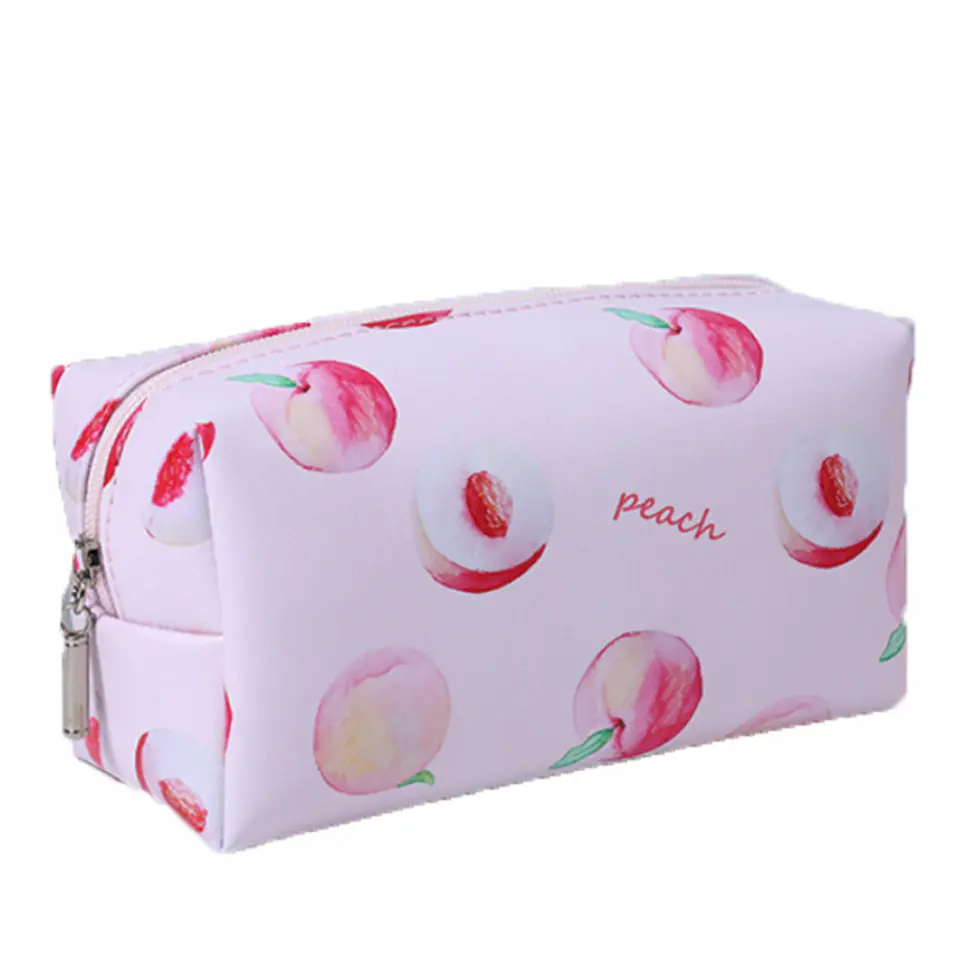 ⁨Folding oblong cosmetic bag peach KS77⁩ w sklepie Wasserman.eu