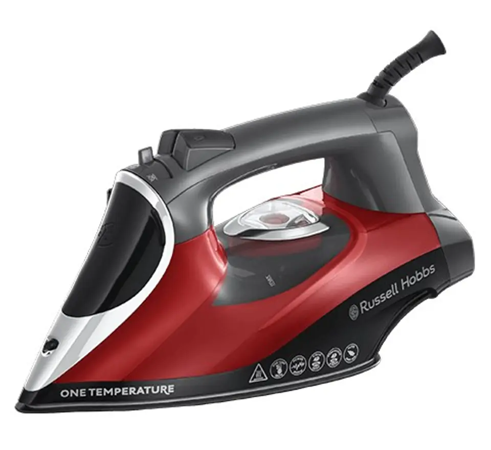 ⁨Russell Hobbs 25090-56 iron Dry & Steam iron Ceramic soleplate 2600 W Black, Grey, Red⁩ at Wasserman.eu