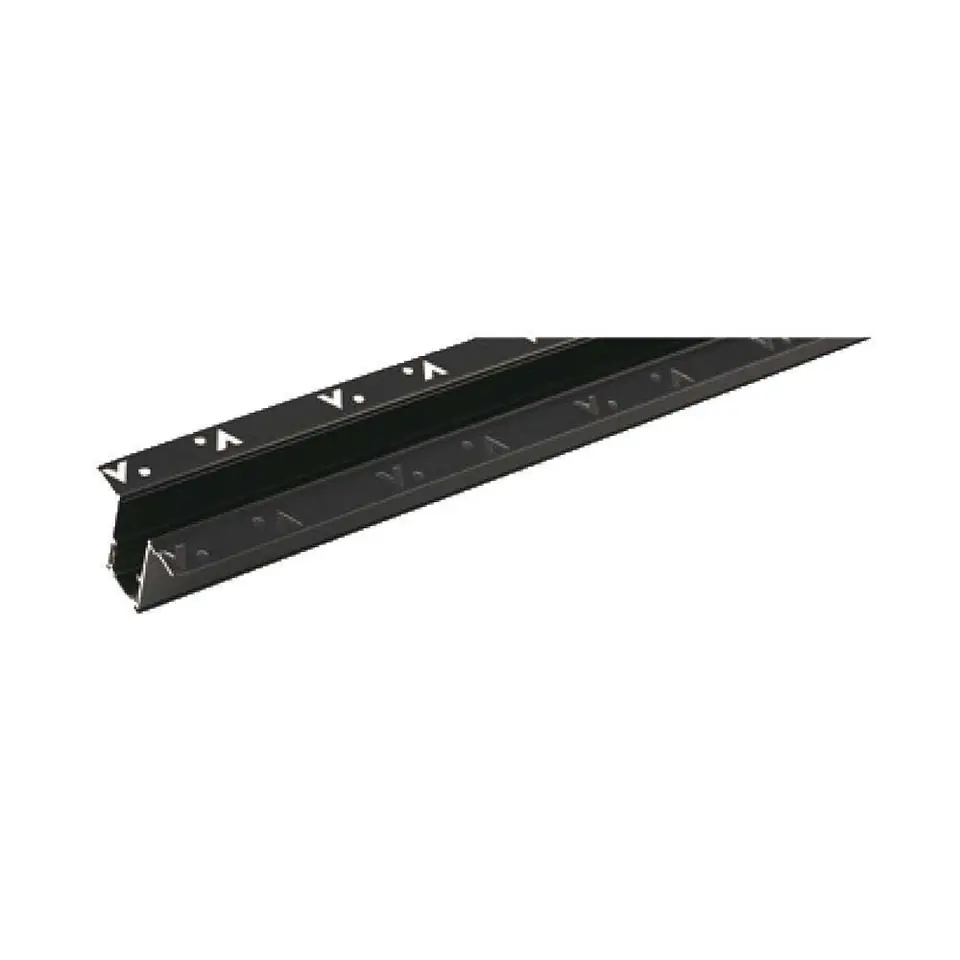 ⁨V-TAC 48V V-TAC 200cm Aluminum Black Rail Flush Mount Rail (cover and end caps included) VT-6129 V-TAC 48V V-TAC 200cm VT-6129⁩ at Wasserman.eu