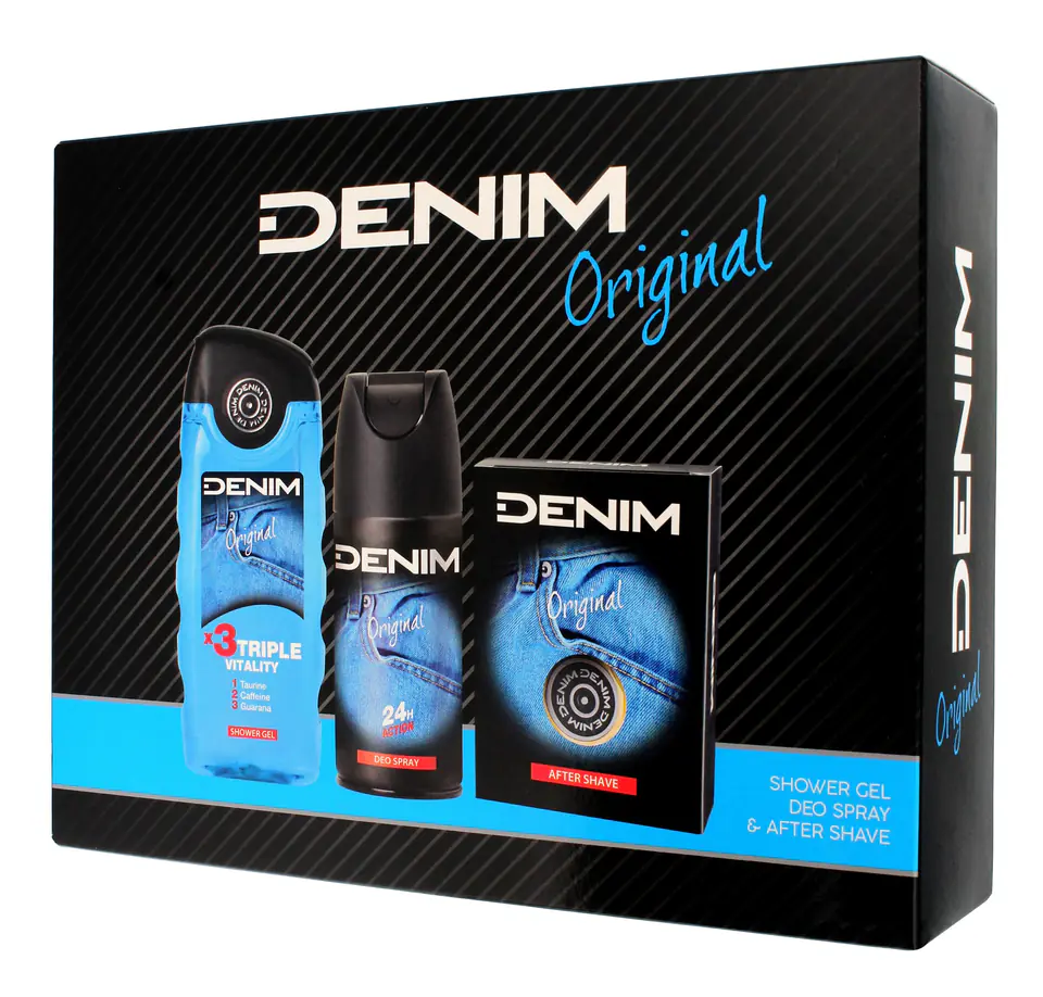 ⁨DENIM Original Set - After Shave 100ml, Shower Gel 250ml and Deodorant 150ml⁩ at Wasserman.eu