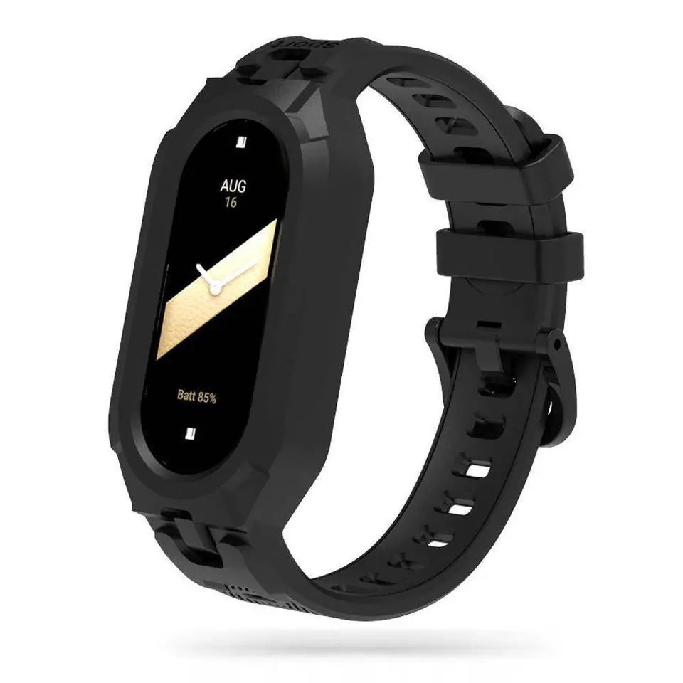 ⁨Pasek do XIAOMI SMART BAND 8 / 8 NFC Tech-Protect Armour czarne⁩ w sklepie Wasserman.eu