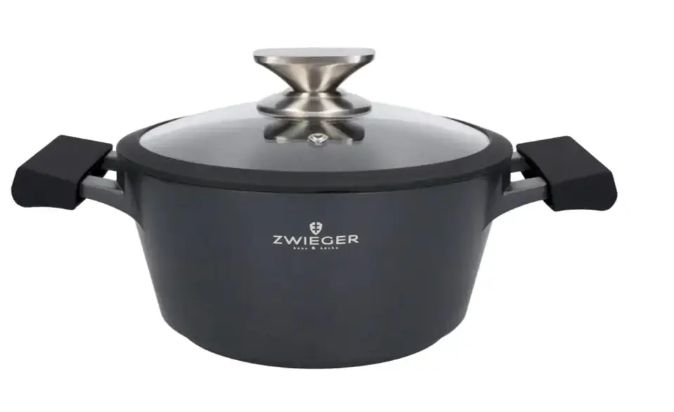 ⁨ZWIEGER BLACK STONE Casserole with lid 24cm 3,5L⁩ at Wasserman.eu