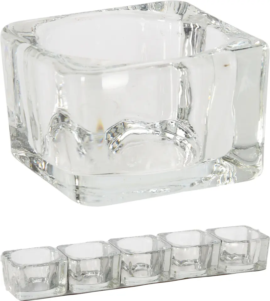 KOMPLET 5 ŚWIECZNIKÓW NA TEALIGHT szklane w sklepie Wasserman.eu
