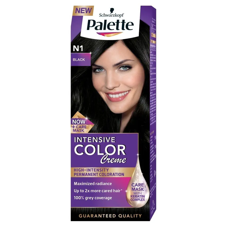 ⁨Palette Intensive Color Creme Color Cream No. N1-black 1op.⁩ at Wasserman.eu