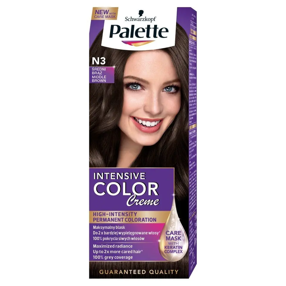 ⁨Palette Intensive Color Creme Color Cream No. N3-medium brown 1op.⁩ at Wasserman.eu