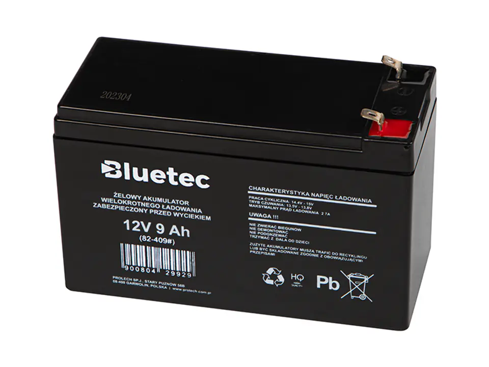 ⁨Akumulator żelowy 12V  9Ah BLUETEC⁩ w sklepie Wasserman.eu
