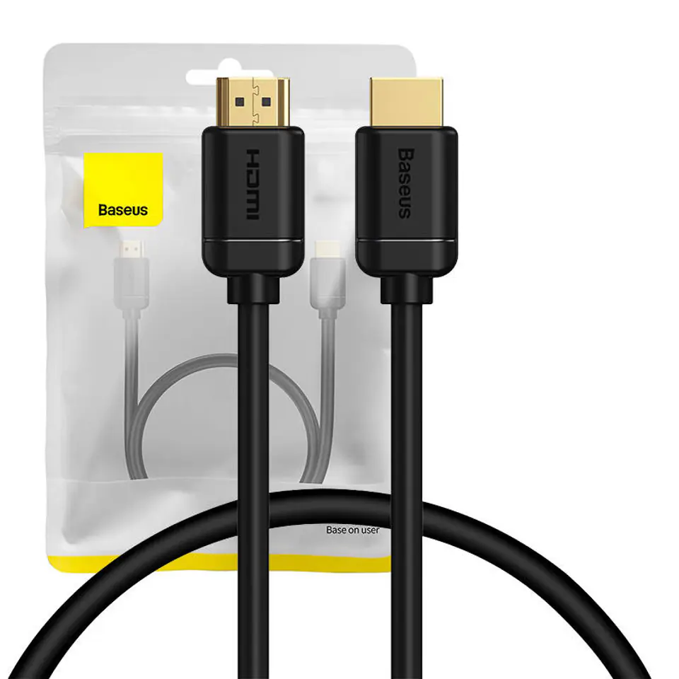 ⁨Kabel HDMI do HDMI Baseus High Definition 0.5m (czarny)⁩ w sklepie Wasserman.eu