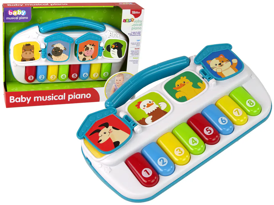 Pianino dla Dzieci Kolorowe Zwierzęta w sklepie Wasserman.eu