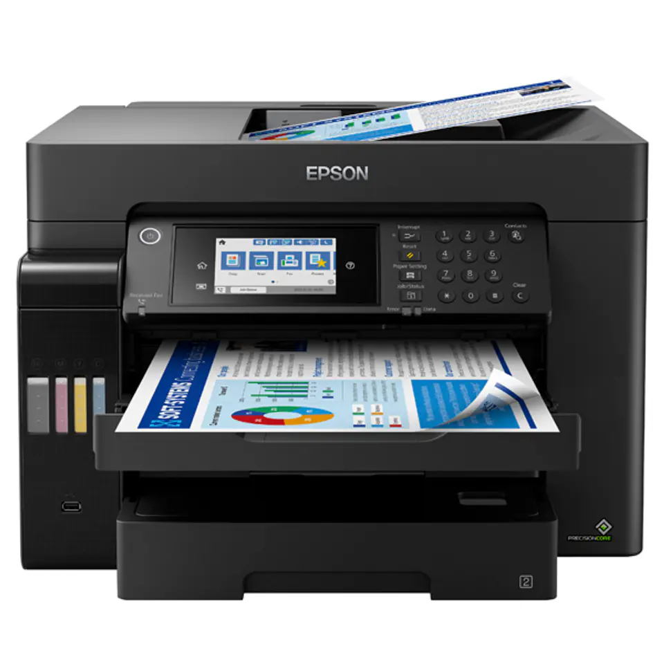 ⁨Epson EcoTank L15160 Colour, Inkjet, Multicunctional Printer, A3+, Wi-Fi, Black⁩ at Wasserman.eu