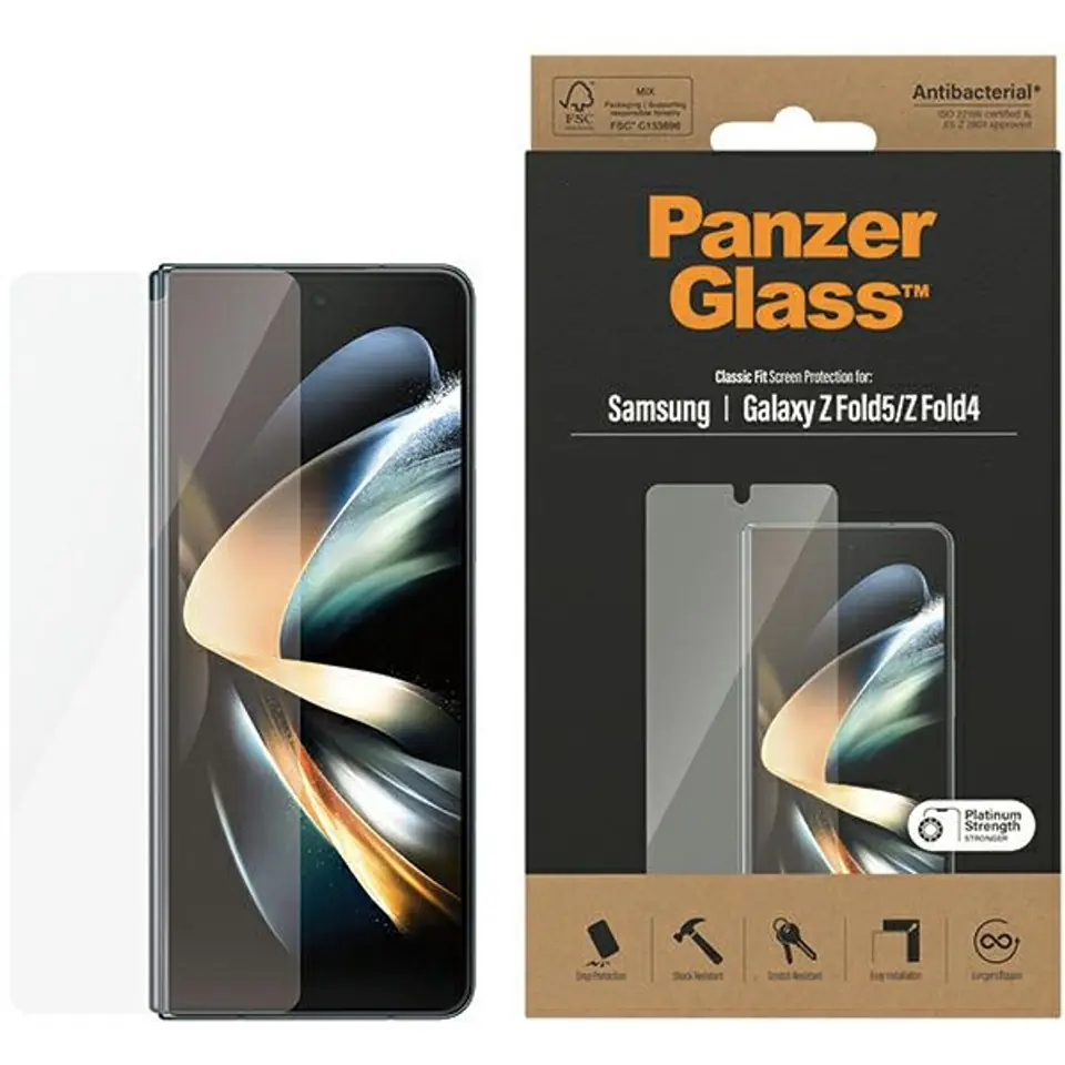 ⁨PanzerGlass Classic Fit Sam Z Fold5 F946/ Fold4 F936 Screen Protection Antibacterial 7314⁩ w sklepie Wasserman.eu