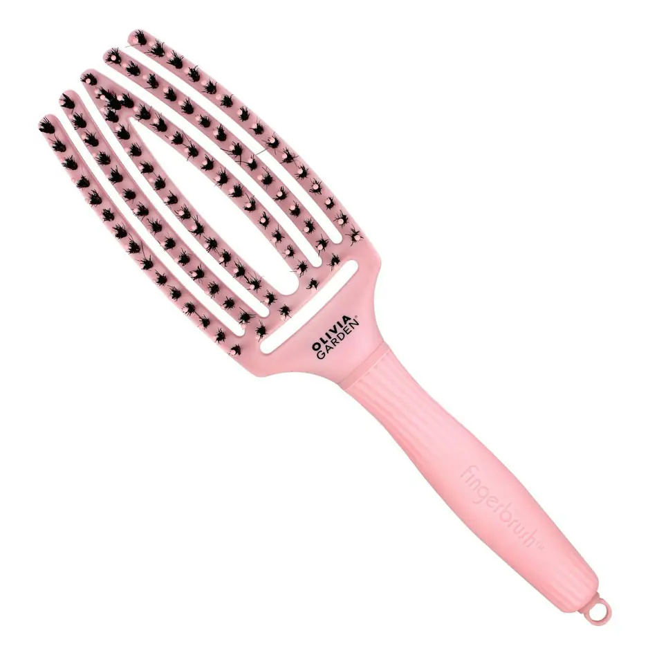 ⁨Olivia Garden Szczotka do włosów Fingerbrush Pastel Pink⁩ w sklepie Wasserman.eu