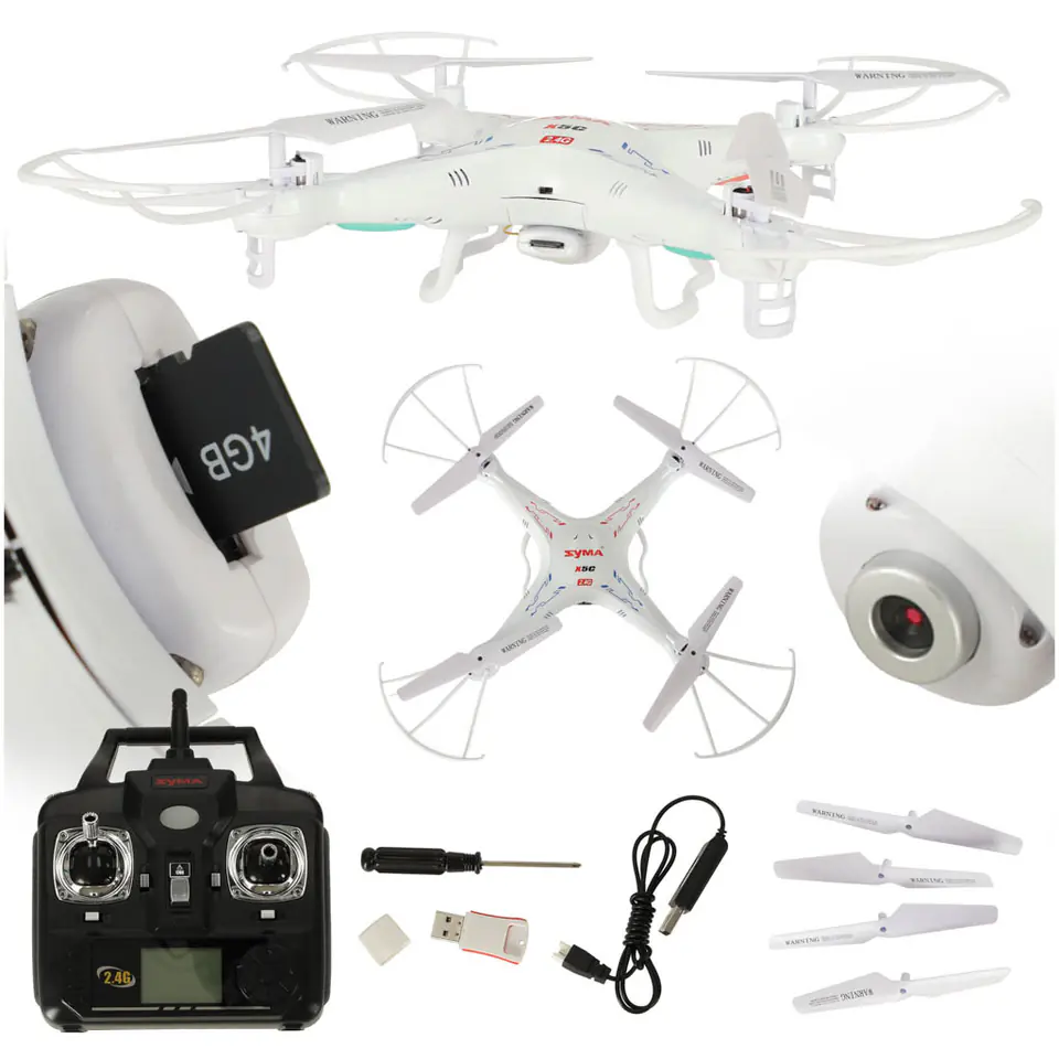 Dron z kamerą na pilota zdalnie sterowany RC SYMA X5C 2,4GHz Kamera HD w sklepie Wasserman.eu
