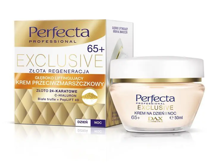 ⁨Perfecta Exclusive 65+ Deep lifting anti-wrinkle cream for day and night 50ml⁩ at Wasserman.eu