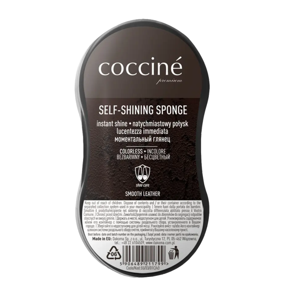 ⁨SHOE SPONGE, SELF-SHINING, BLACK, (55/03/01/02C), COCCINE⁩ at Wasserman.eu