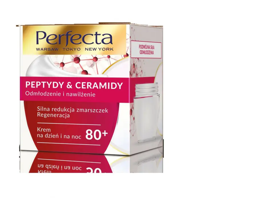 ⁨Perfecta Peptydy & Ceramidy 80+ Krem na dzień i noc Silna Redukcja zmarszczek i regeneracja 50ml⁩ w sklepie Wasserman.eu