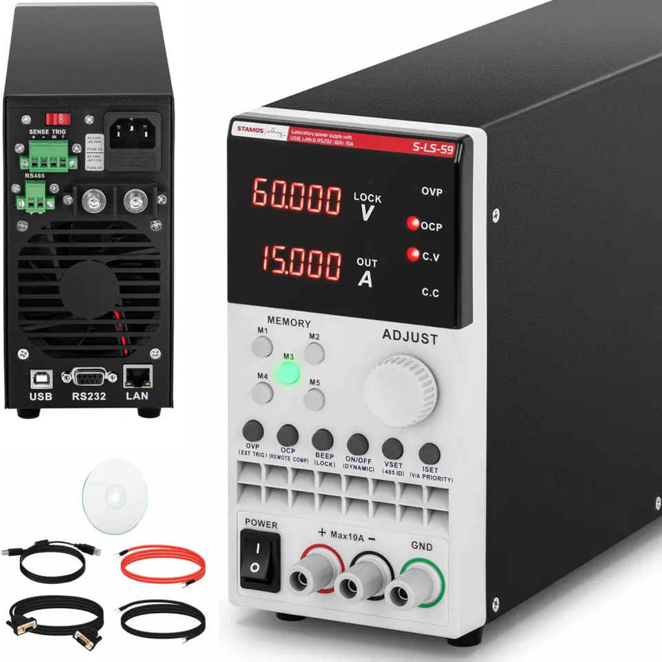 Zasilacz laboratoryjny serwisowy 0-60 V 0-15 A 300 W USB LAN RS233 w sklepie Wasserman.eu