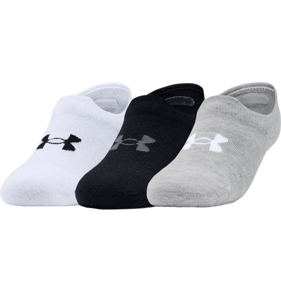 ⁨Skarpety Under Armour Ultra Lo Socks 1351784-100 (kolor Biały. Czarny. Szary/Srebrny, rozmiar 47-50.5)⁩ w sklepie Wasserman.eu