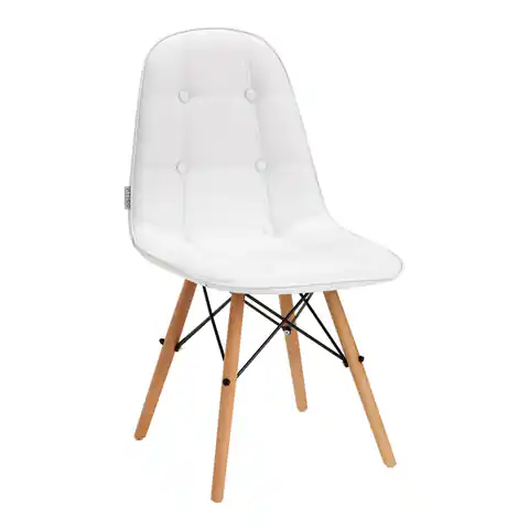 ⁨4Rico Krzesło skandynawskie QS-185 eco skóra białe⁩ w sklepie Wasserman.eu