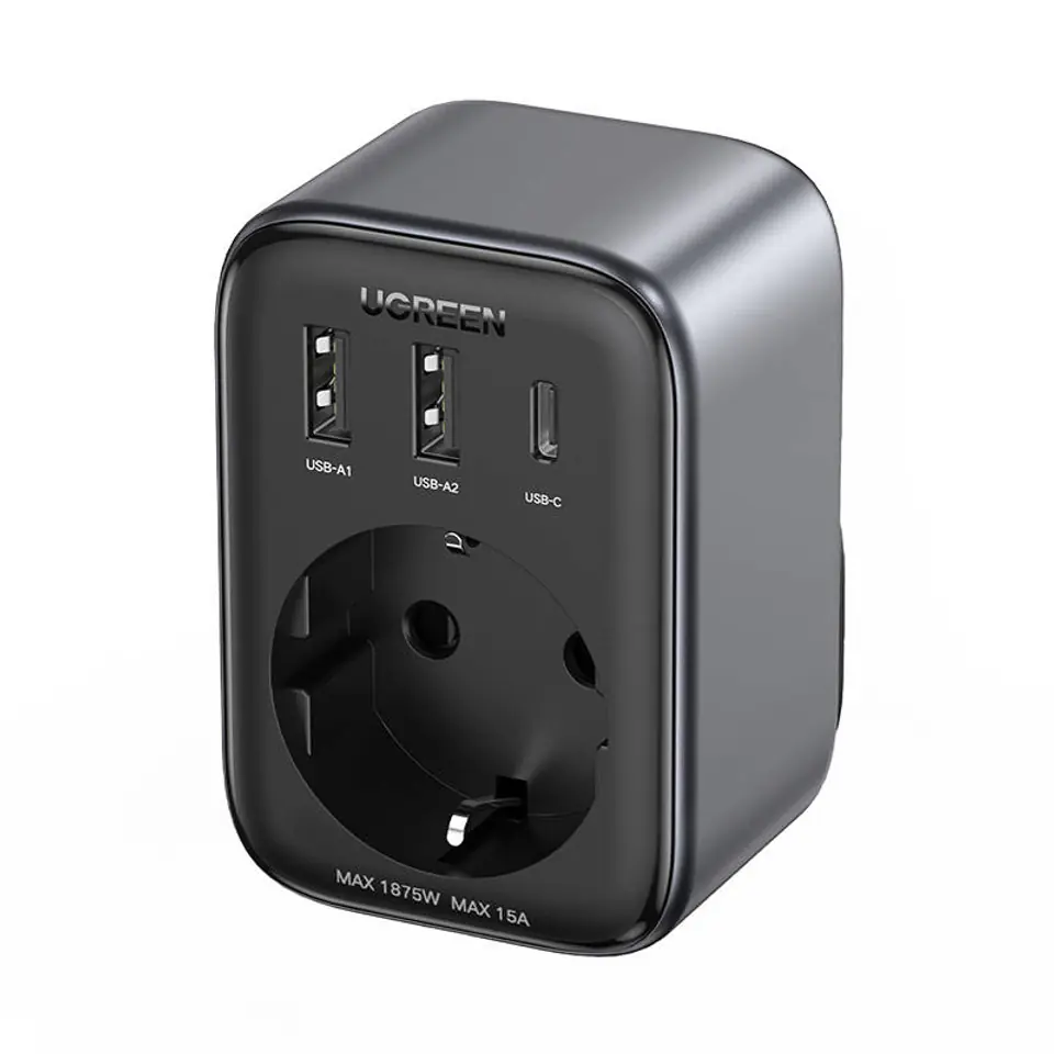 ⁨Adapter podróżny EU na US UGREEN CD314 2xUSB-A, 1xUSB-C⁩ w sklepie Wasserman.eu