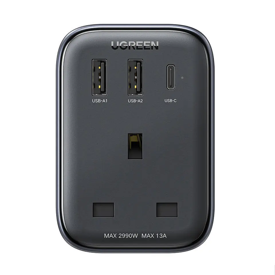 ⁨Adapter podróżny UK na EU UGREEN CD314 2xUSB-A, 1xUSB-C⁩ w sklepie Wasserman.eu