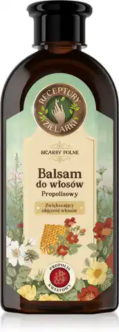 ⁨RECEPTURY ZIELARKI Skarby Polne Balsam z propolisem kwiatowym zwiększający objętość włosów 350ml⁩ w sklepie Wasserman.eu