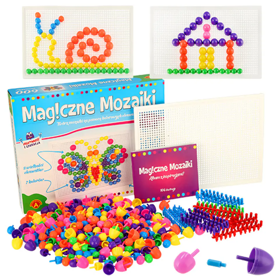 ALEXANDER Magiczne Mozaiki wpinanie guzików 600el. 5+ w sklepie Wasserman.eu