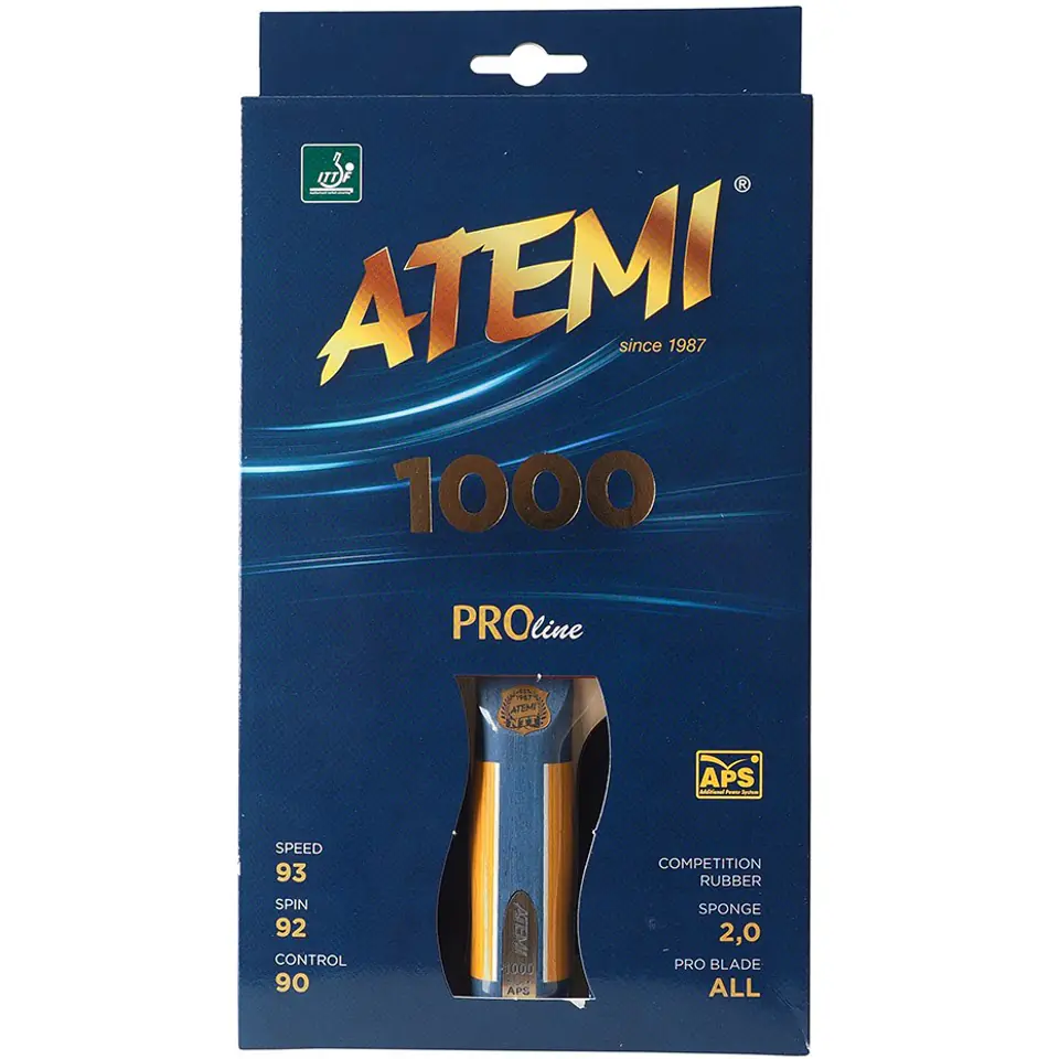 ⁨New Atemi 1000 Pro concave ping pong racket⁩ at Wasserman.eu