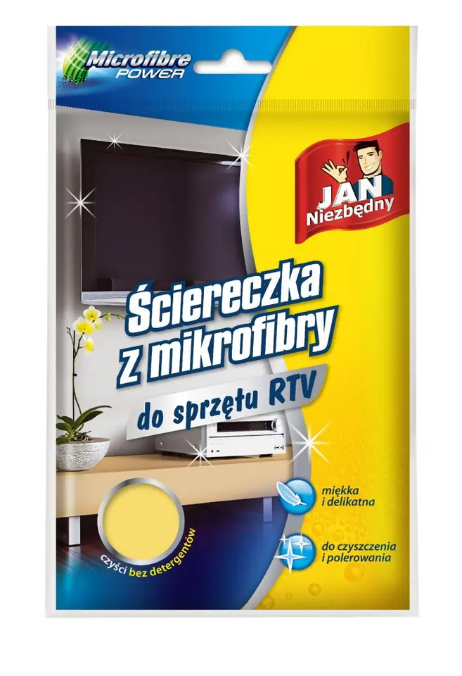 ⁨Sarantis Jan Niezbędny Ściereczka z mikrofibry do sprzętu RTV 1szt⁩ w sklepie Wasserman.eu