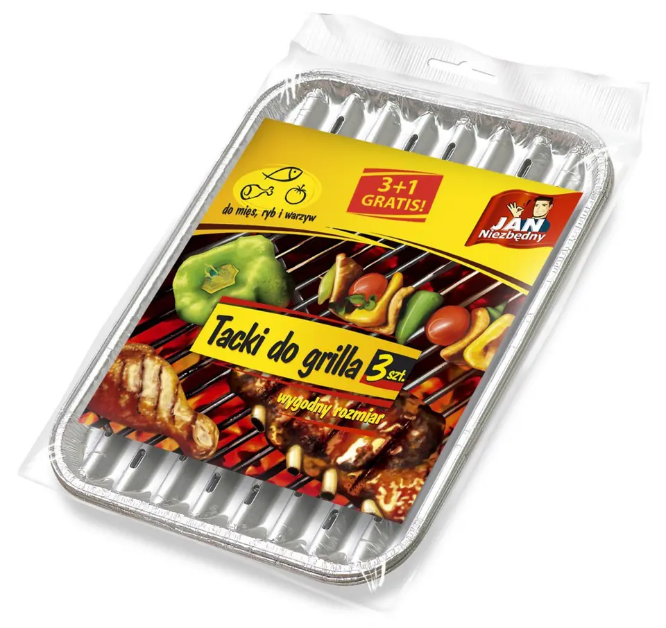 ⁨Sarantis Jan Essential Grill Tray small 1op-(3+1pcs)⁩ at Wasserman.eu
