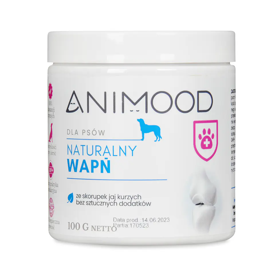 ⁨ANIMOOD Naturalny wapń dla psa 100g⁩ w sklepie Wasserman.eu