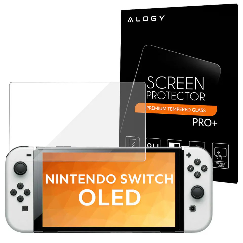 ⁨Szkło hartowane 9H Alogy ochronne na ekran do Nintendo Switch OLED⁩ w sklepie Wasserman.eu