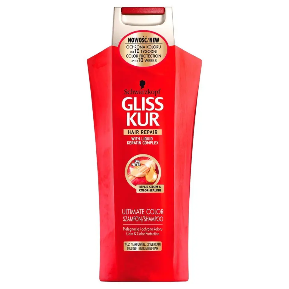 ⁨Schwarzkopf Gliss Kur Ultimate Color Szampon 400ml⁩ w sklepie Wasserman.eu