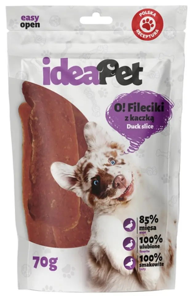 ⁨IdeaPet O! Fileciki z kaczką 70g⁩ w sklepie Wasserman.eu