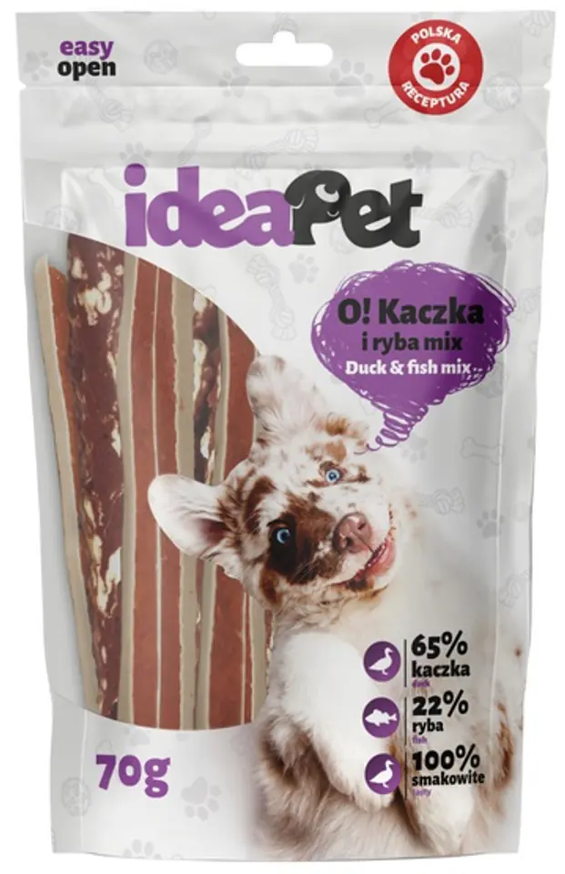 ⁨IdeaPet O! Kaczka i ryba mix 70g⁩ w sklepie Wasserman.eu