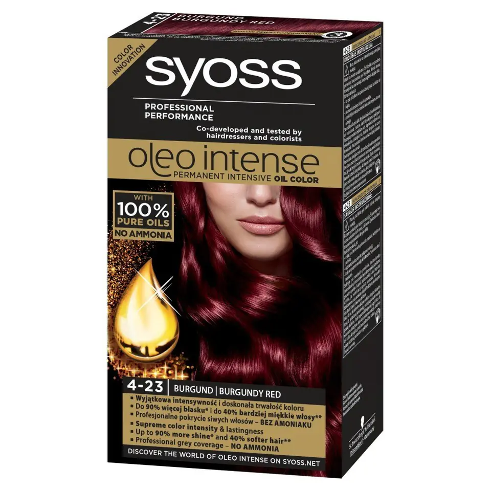 ⁨Schwarzkopf Syoss Hair dye Oleo 4-23 burgundy 1op.⁩ at Wasserman.eu