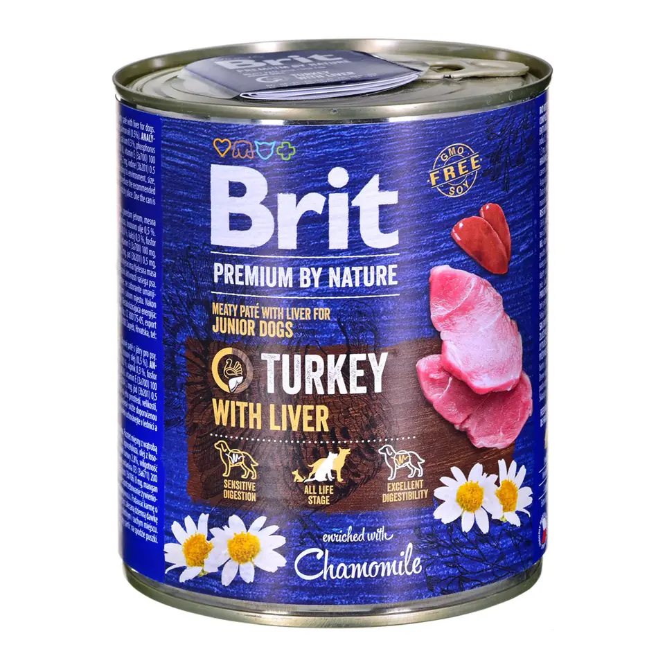 ⁨BRIT Premium by Nature Junior Turkey with liver - Wet dog food - 800 g⁩ at Wasserman.eu