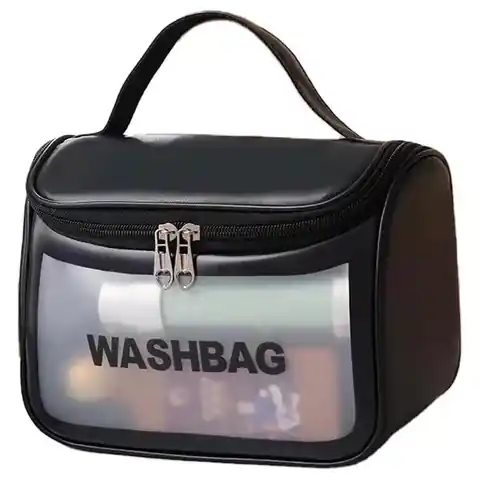 ⁨Kosmetyczka rozkładana WASHBAG kuferek czarny KS46CZ⁩ w sklepie Wasserman.eu