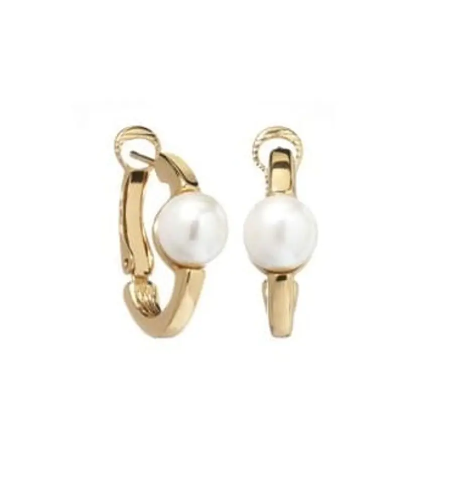 ⁨Earrings circles with pearls (P11886AU)⁩ at Wasserman.eu