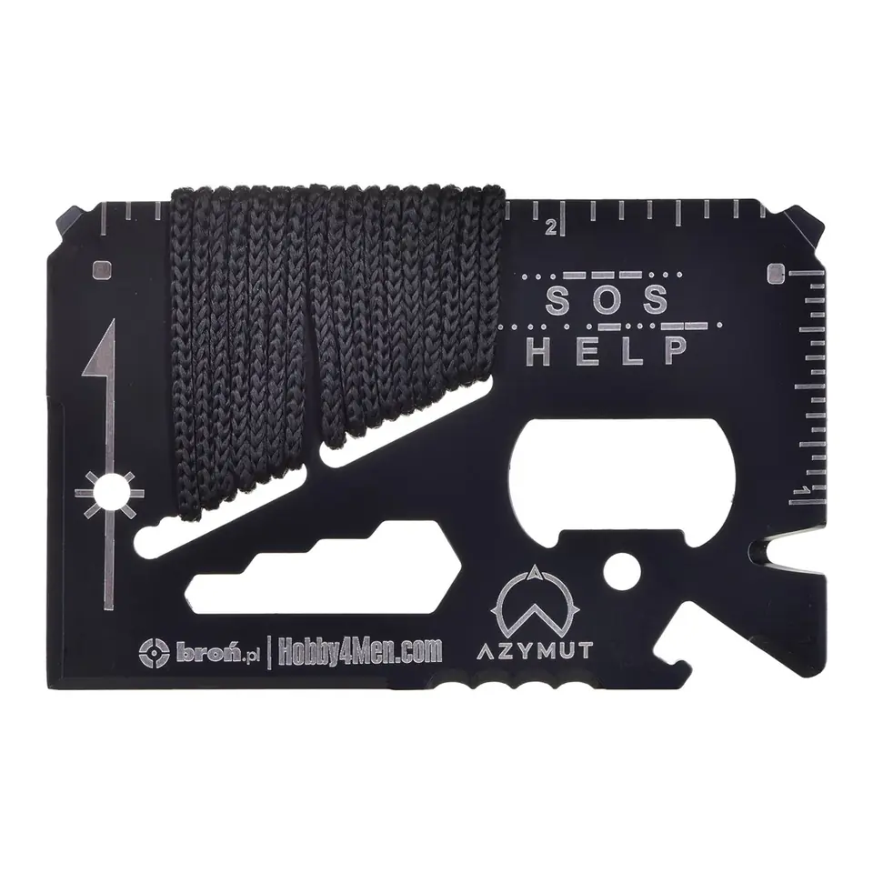 ⁨Multitool AZYMUT TOOL CARD karta wielofunkcyjna - 13 narzędzi + etui, 85/53 mm (H-O200930TC)⁩ w sklepie Wasserman.eu