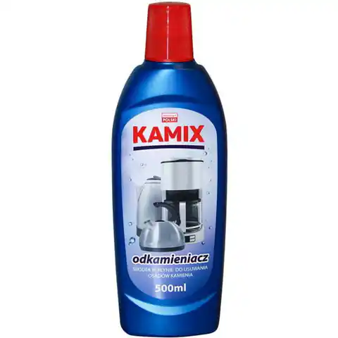 ⁨Preparat do usuwania kamienia KAMIX odkamieniacz w płynie do ekspresów i czajników 500ml⁩ w sklepie Wasserman.eu
