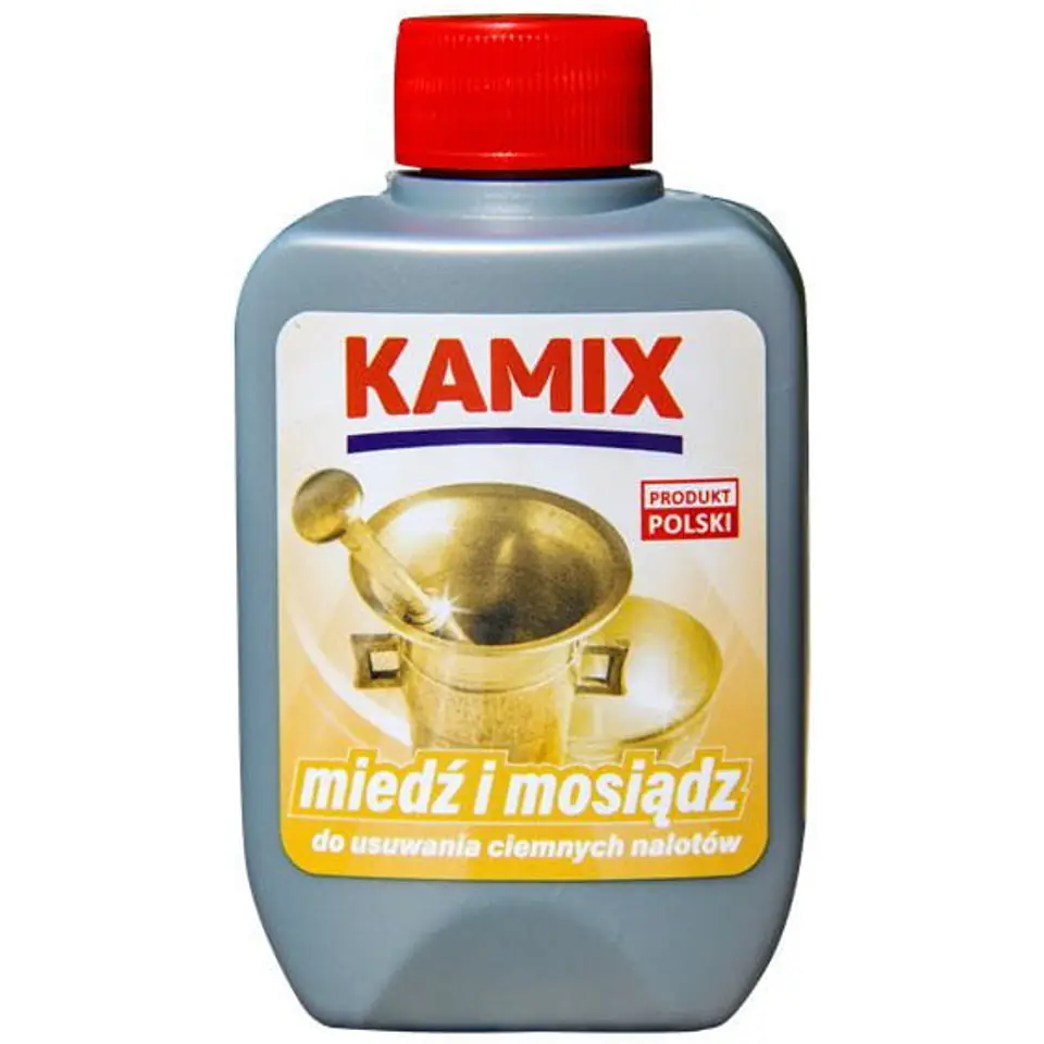 ⁨Płyn KAMIX MIEDŹ I MOSIĄDZ do czyszczenia przedmiotów z mosiądzu i miedzi 125ml⁩ w sklepie Wasserman.eu