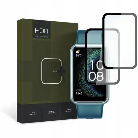 ⁨Szkło Hybrydowe HUAWEI WATCH FIT SE HOFI Hybrid Pro+ 2-pack czarne⁩ w sklepie Wasserman.eu