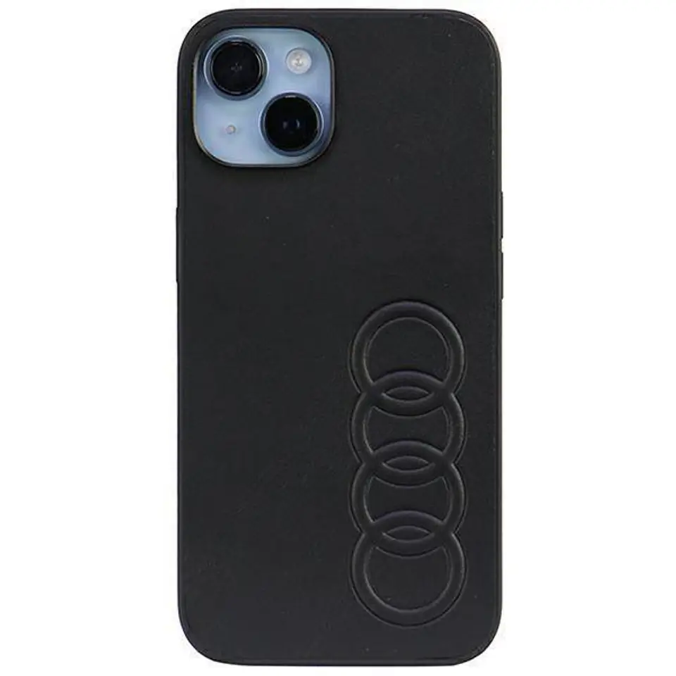 ⁨Oryginalne Etui IPHONE 14 Audi Synthetic Leather (AU-TPUPCIP14-TT/D1-BK) czarne⁩ w sklepie Wasserman.eu